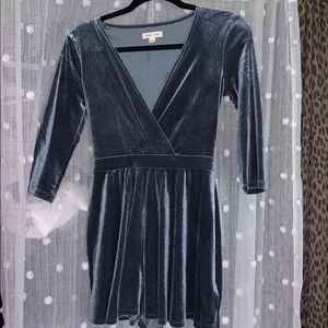 Urban Outfitters blue-grey velvet romper size XS
